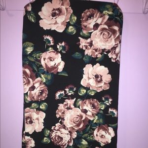 Floral Printed Pencil Skirt